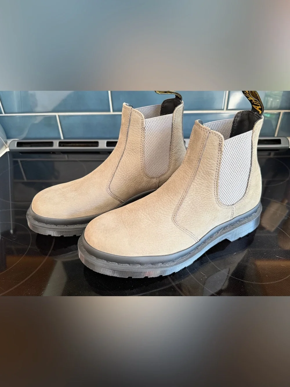 Dr. Martens Men's Gray Suede 2976 Chukka Chelsea Boots